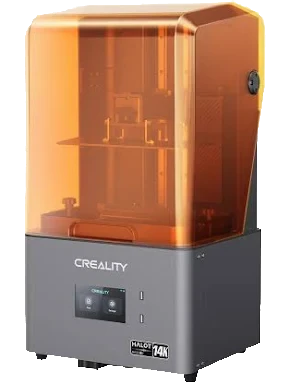 Impresora 3D de resina Creality Halot con la tapa naranja